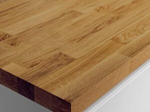 Wickes Solid Wood Breakfast Bar - Dark Oak 900 x 38mm x 2m