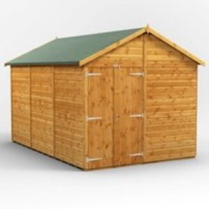 12 x 8 Power Windowless Apex Double Doors