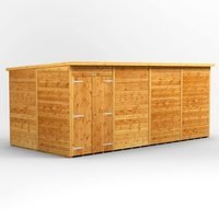 16 x 8 Power Pent Double Door Shed No Win