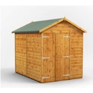 8 x 6 Power Windowless Apex Double Door