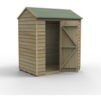 Overlap Pressure Treated 6 x 4 Reverse Apex Shed - No Window Home Delivery
