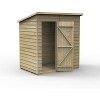 Overlap Pressure Treated 6 x 4 Pent Shed - No Window Home Delivery