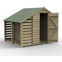 Overlap Pressure Treated 5 x 7 Apex Shed No Window with Lean to Home Delivery