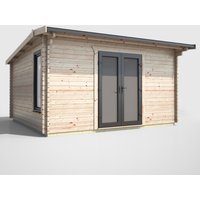 14 x 12 Power Apex Log Cabin Centre Doors