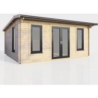 18 x 12 Power Apex Log Cabin Centre Doors