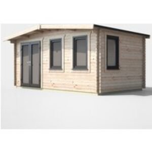 10 x 16 Power Chalet Log Cabin Left Doors