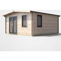 16 x 14 Power Chalet Log Cabin Left Doors