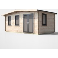 10 x 18 Power Chalet Log Cabin Right Doors