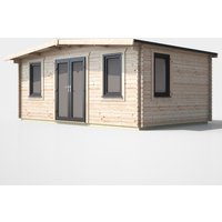 12 x 18 Power Chalet Log Cabin Centre Door