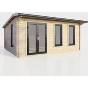 18 x 12 Power Apex Log Cabin Left Doors
