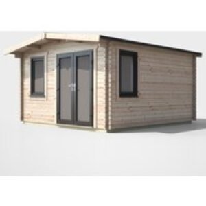 14 x 12 Power Chalet Log Cabin Right Doors