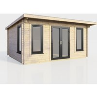 16 x 10 Power Pent Log Cabin Centre Doors
