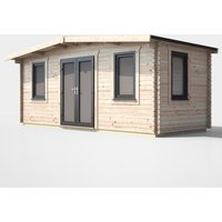 8 x 18 Power Chalet Log Cabin Centre Doors