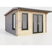 12 x 10 Power Apex Log Cabin Right Doors