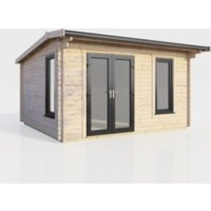 14 x 10 Power Apex Log Cabin Left Doors