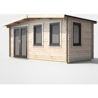 8 x 16 Power Chalet Log Cabin Left Doors
