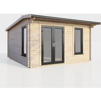 14 x 12 Power Apex Log Cabin Left Doors