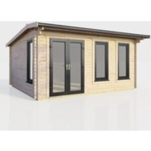 16 x 12 Power Apex Log Cabin Left Doors