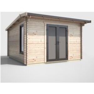 12 x 12 Power Apex Log Cabin Centre Doors