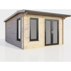 12 x 12 Power Apex Log Cabin Right Doors