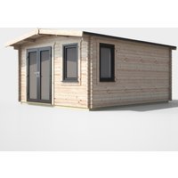 16 x 12 Power Chalet Log Cabin Left Doors