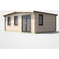 14 x 18 Power Chalet Log Cabin Right Doors