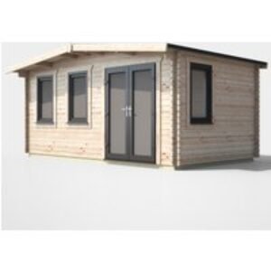 10 x 16 Power Chalet Log Cabin Right Doors