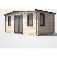 10 x 16 Power Chalet Log Cabin Centre Door