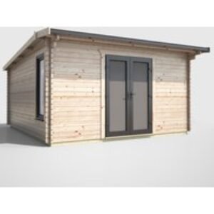 14 x 14 Power Apex Log Cabin Centre Doors