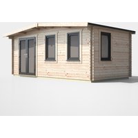 10 x 18 Power Chalet Log Cabin Left Doors