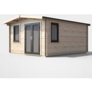 16 x 12 Power Chalet Log Cabin Right Doors