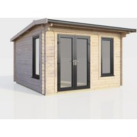 12 x 10 Power Apex Log Cabin Left Doors