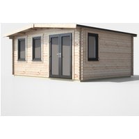 14 x 16 Power Chalet Log Cabin Right Doors