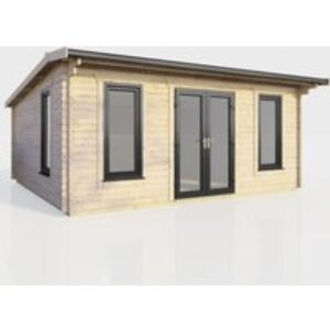 18 x 14 Power Apex Log Cabin Centre Doors