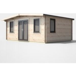 14 x 18 Power Chalet Log Cabin Centre Door