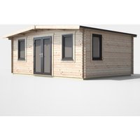 14 x 18 Power Chalet Log Cabin Centre Door