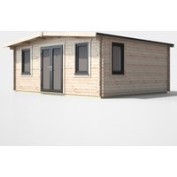 16 x 18 Power Chalet Log Cabin Centre Door