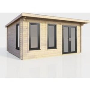 16 x 10 Power Pent Log Cabin Right Doors