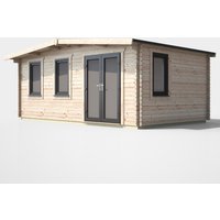 12 x 18 Power Chalet Log Cabin Right Doors