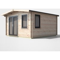 14 x 12 Power Chalet Log Cabin Left Doors