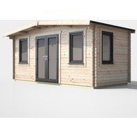 8 x 16 Power Chalet Log Cabin Centre Doors