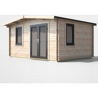 12 x 14 Power Chalet Log Cabin Right Doors