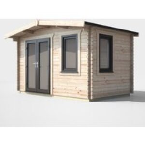 8 x 12 Power Chalet Log Cabin Left Doors
