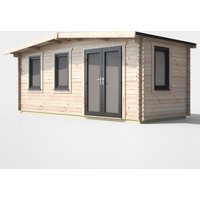 8 x 18 Power Chalet Log Cabin Right Doors