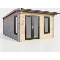 12 x 14 Power Apex Log Cabin Left Doors