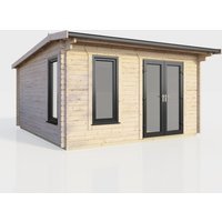 14 x 12 Power Apex Log Cabin Right Doors