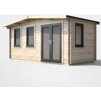 8 x 16 Power Chalet Log Cabin Right Doors