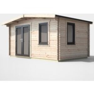 10 x 14 Power Chalet Log Cabin Left Doors