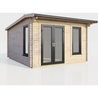12 x 12 Power Apex Log Cabin Left Doors