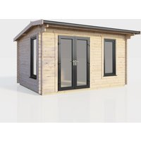 14 x 8 Power Apex Log Cabin Left Doors